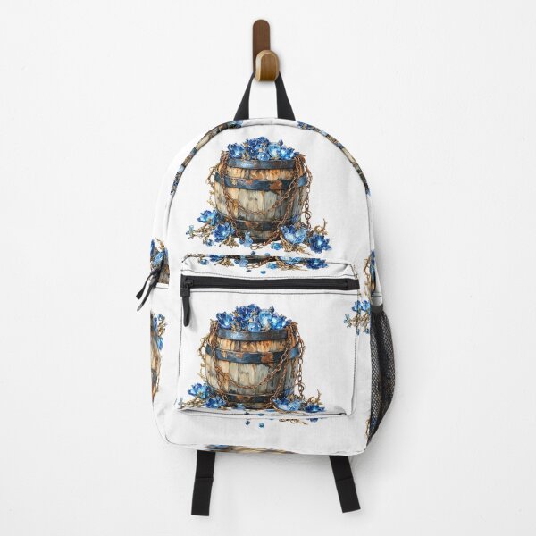 Item preview, Rustic Barrel Overflowing with Blue Crystals designed and sold by Anastasiia Yurevych.
