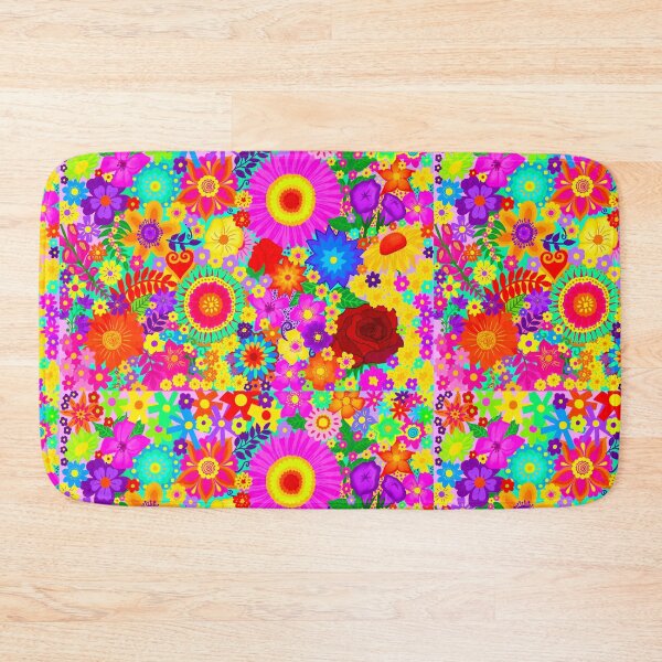 Item preview, Psychedelic Rainbow Flower Power | Vibrant Retro Floral Artwork designed and sold by Vividality.