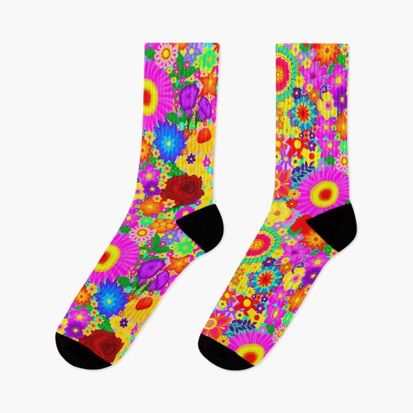 Item preview, Psychedelic Rainbow Flower Power | Vibrant Retro Floral Artwork designed and sold by Vividality.