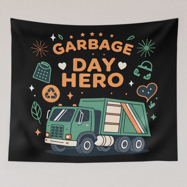 Item preview, Garbage Day Hero – Truck Lovers Recycling  designed and sold by VividOrganica.