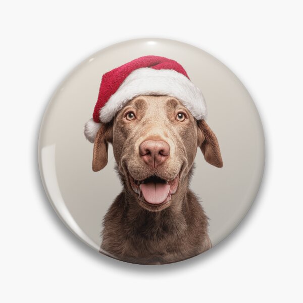 Item preview, Chesapeake Bay Retriever with Christmas Hat – Festive Chessie dog Xmas Design designed and sold by LazyOwlStore.