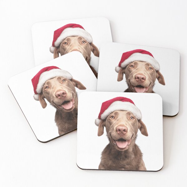 Item preview, Chesapeake Bay Retriever with Christmas Hat – Festive Chessie dog Xmas Design designed and sold by LazyOwlStore.