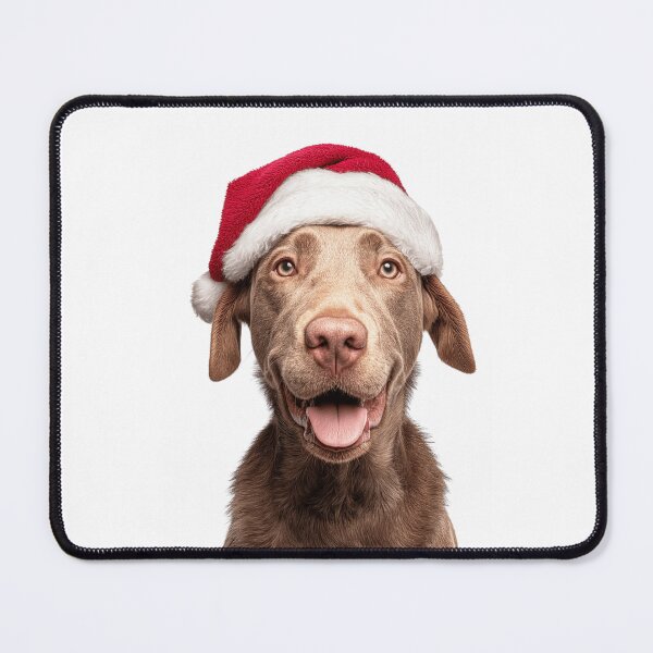Item preview, Chesapeake Bay Retriever with Christmas Hat – Festive Chessie dog Xmas Design designed and sold by LazyOwlStore.