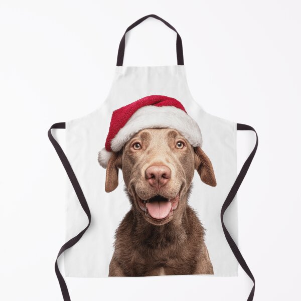 Item preview, Chesapeake Bay Retriever with Christmas Hat – Festive Chessie dog Xmas Design designed and sold by LazyOwlStore.