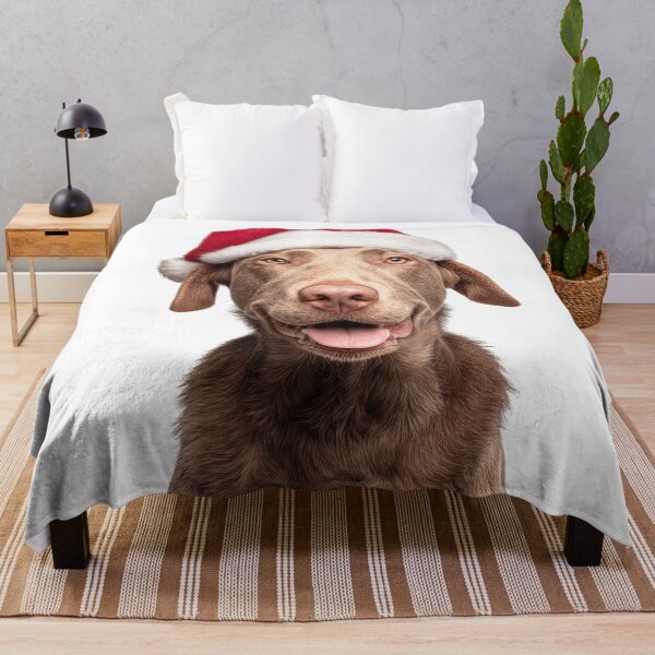 Item preview, Chesapeake Bay Retriever with Christmas Hat – Festive Chessie dog Xmas Design designed and sold by LazyOwlStore.