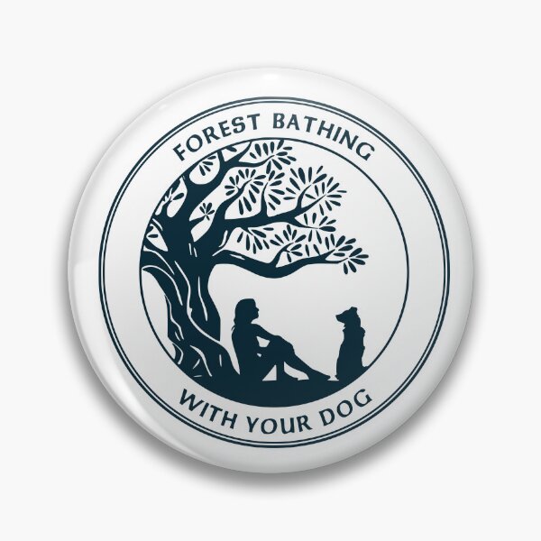 Item preview, Forest Bathing with Your Dog (Navy) designed and sold by NadineMazzola.
