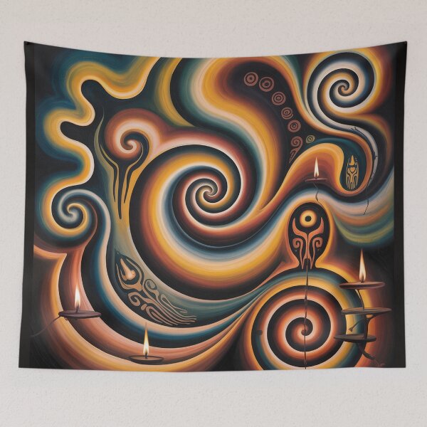 Item preview, A hypnotic photograph of a shamanic ritual painting. designed and sold by Lilashakti ⭐️ ⭐️ ⭐️ ⭐️ ⭐️.