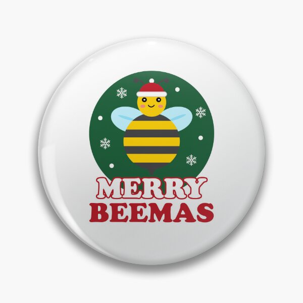Item preview, Merry Beemas - Cute Funny Christmas Bee Pun designed and sold by Shape Snip Studio.