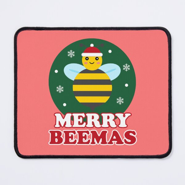 Item preview, Merry Beemas - Cute Funny Christmas Bee Pun designed and sold by Shape Snip Studio.