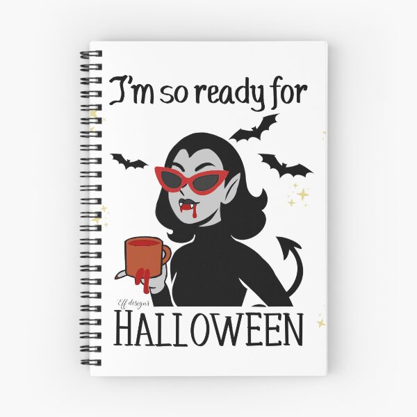 Aperçu de l'œuvre Je suis tellement prête pour Halloween Vampire Girl Moon Gothic Aesthetic Design créée et vendue par effdesigns.