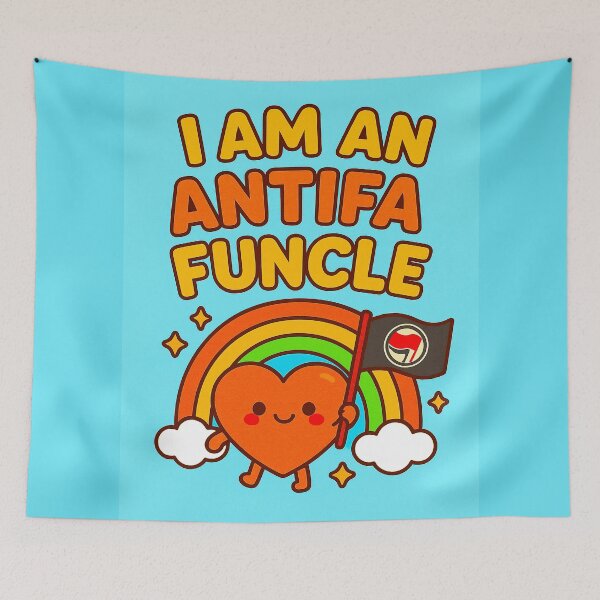 Item preview, I AM AN ANTIFA FUNCLE - Flag-Wavin’ FUNCLE designed and sold by WheelieGdArt.