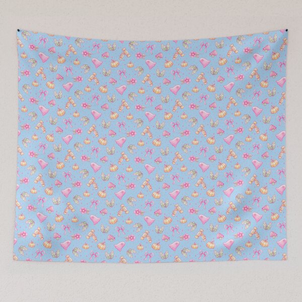Item preview, Pastel Autumn Ghost Pattern – Cute Halloween Candycore Design designed and sold by Kalaidas-Art.
