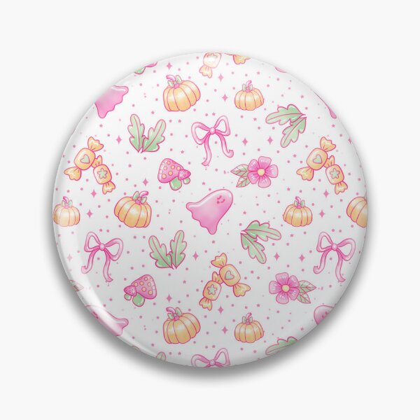 Item preview, Pastel Autumn Ghost Pattern – Cute Halloween Candycore Design designed and sold by Kalaidas-Art.