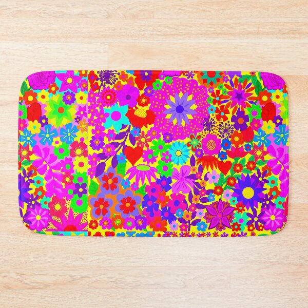 Item preview, Retro Psychedelic Floral Explosion | Bright 70s Flower Art designed and sold by Vividality.