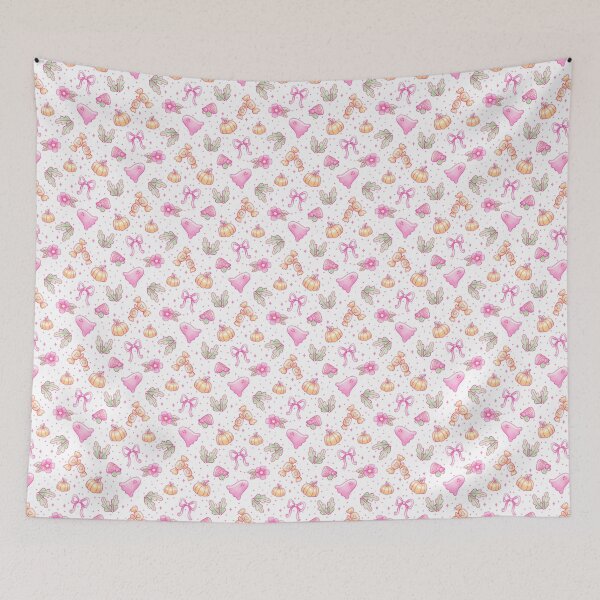 Item preview, Pastel Autumn Ghost Pattern – Cute Halloween Candycore Design designed and sold by Kalaidas-Art.