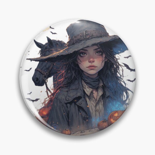 Item preview, Moonlit Cowgirl & Horse – Western Halloween Portrait  NegarTV Designs designed and sold by NegarTv Designs.