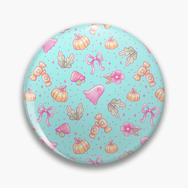 Item preview, Pastel Autumn Ghost Pattern – Cute Halloween Candycore Design designed and sold by Kalaidas-Art.