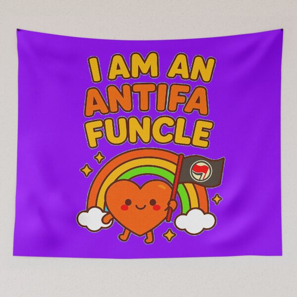 Item preview, I AM AN ANTIFA FUNCLE - Flag-Wavin’ FUNCLE - V2 designed and sold by WheelieGdArt.