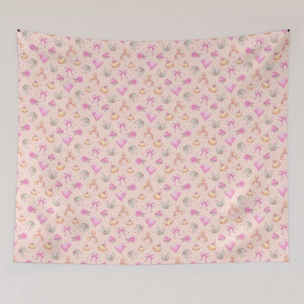 Item preview, Pastel Autumn Ghost Pattern – Cute Halloween Candycore Design designed and sold by Kalaidas-Art.
