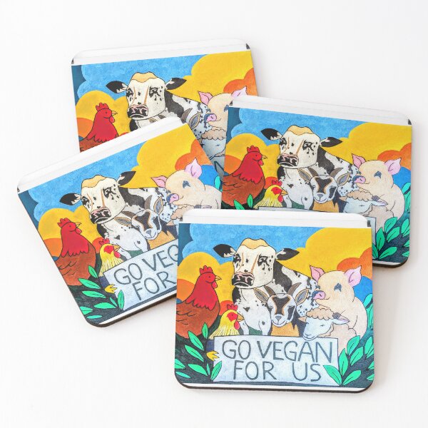Item preview, Go Vegan For Us designed and sold by RobbiePotterArt.