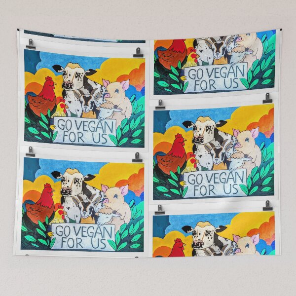 Item preview, Go Vegan For Us designed and sold by RobbiePotterArt.