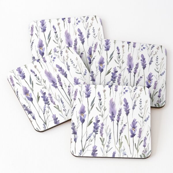 Item preview, Serene Lavender Fields Floral Pattern designed and sold by Dream Garden.