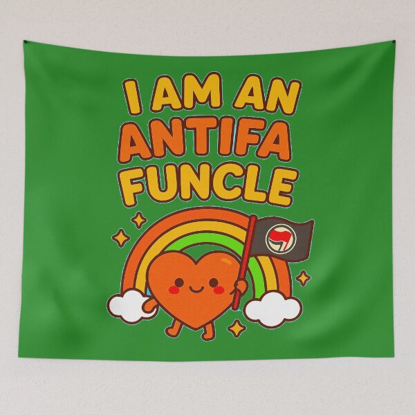 Item preview, I AM AN ANTIFA FUNCLE - Flag-Wavin’ FUNCLE - V4 designed and sold by WheelieGdArt.
