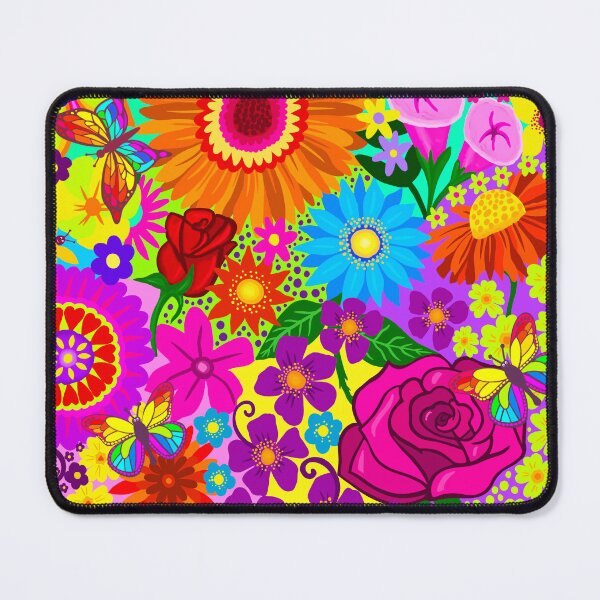 Item preview, Maximalist Kaleidoscope Garden | Colorful Hippie Flower Art designed and sold by Vividality.
