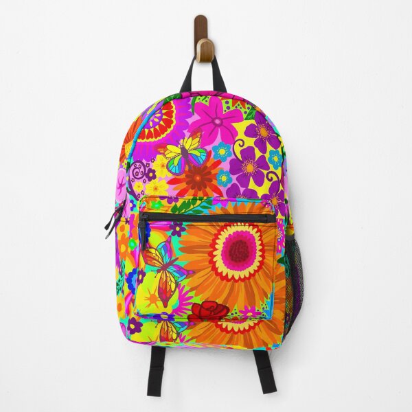 Item preview, Maximalist Kaleidoscope Garden | Colorful Hippie Flower Art designed and sold by Vividality.