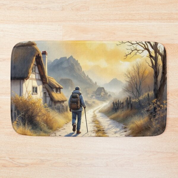 Item preview, Departure of the stage on the Way of Saint James (Saint-Jean-Pied-de-Port region) designed and sold by jefboutique6150.