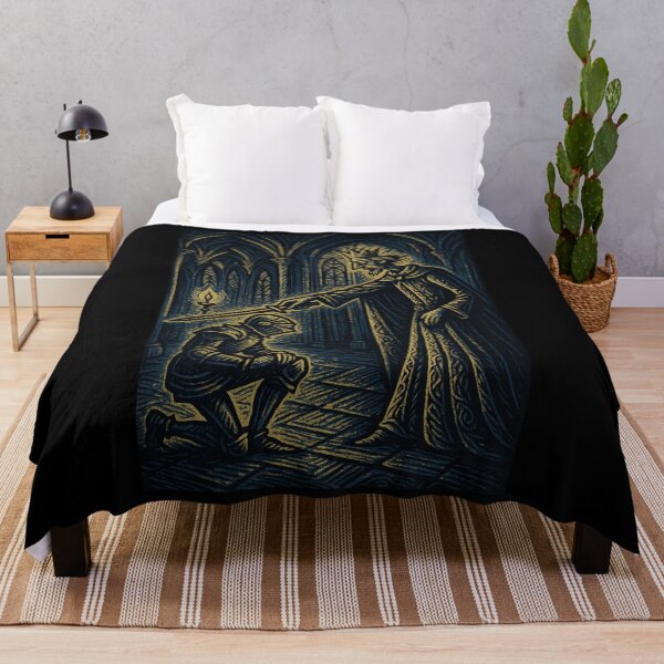 Item preview, Castlecore – The Knighthood Rite – Woodcut Illustration • Vintage Print Aesthetic designed and sold by JacobKAurumhead.