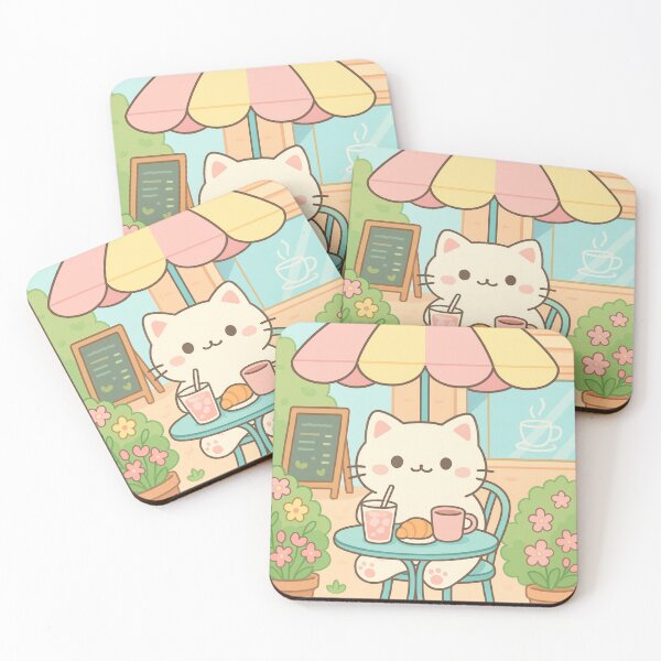 Artikelvorschau, Coffee Shop Sommer Kitty entworfen und verkauft von ChonkyCat-Paws.