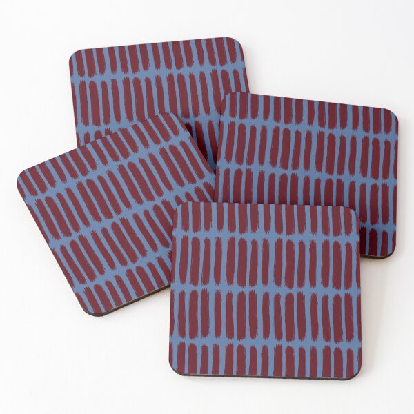 Item preview, Red on Blue Brush Stroke Stripes designed and sold by OneThreeSix.