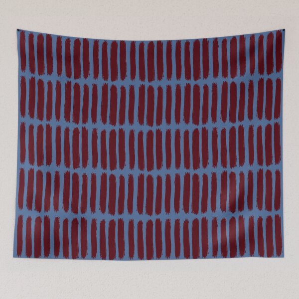 Item preview, Red on Blue Brush Stroke Stripes designed and sold by OneThreeSix.