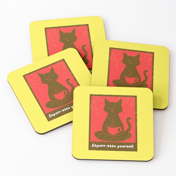 Item preview, Espurr-esso Yourself – Funny Coffee Cat Art designed and sold by FrancophileFun.