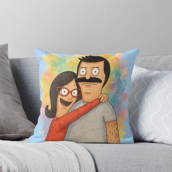 Item preview, Bob and Linda Belcher Watercolor Hug | Funny Whimsical Bob’s Burgers Fan Art designed and sold by Beezy-Kneez.