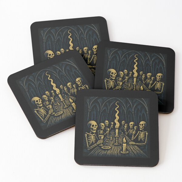 Item preview, Castlecore – Banquet of the Damned – Woodcut Illustration • Vintage Print Aesthetic designed and sold by JacobKAurumhead.