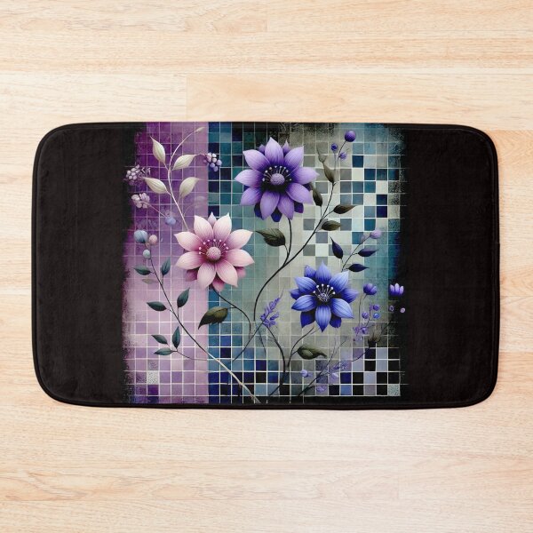 Item preview, Flowers, pixels and lilacs designed and sold by Helios Be. Lavsh.