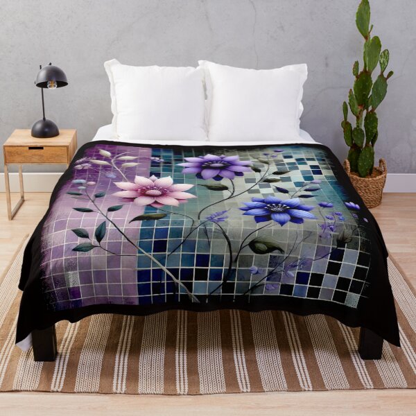 Item preview, Flowers, pixels and lilacs designed and sold by Helios Be. Lavsh.