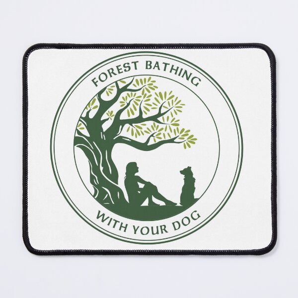 Item preview, Forest Bathing with Your Dog (Two tone green) designed and sold by NadineMazzola.