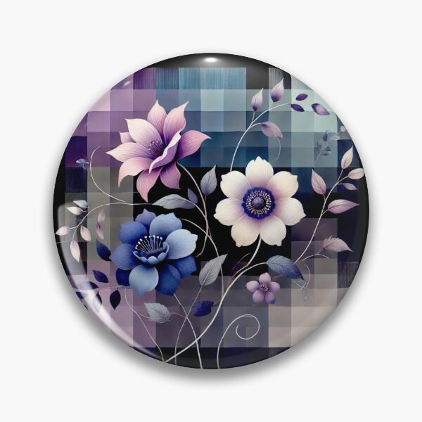 Item preview, Flowers, pixels and lilacs#1 designed and sold by Helios Be. Lavsh.
