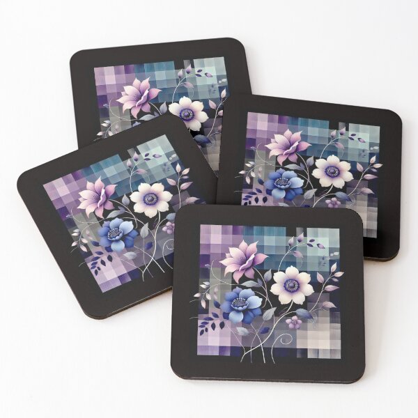 Item preview, Flowers, pixels and lilacs#1 designed and sold by Helios Be. Lavsh.