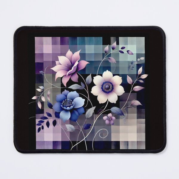Item preview, Flowers, pixels and lilacs#1 designed and sold by Helios Be. Lavsh.