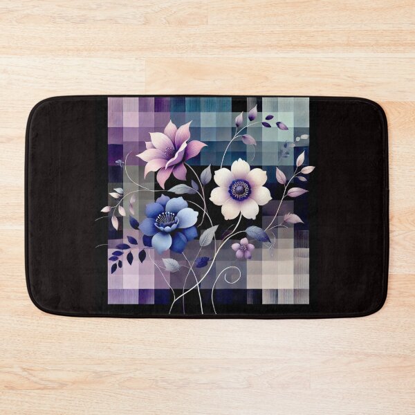 Item preview, Flowers, pixels and lilacs#1 designed and sold by Helios Be. Lavsh.