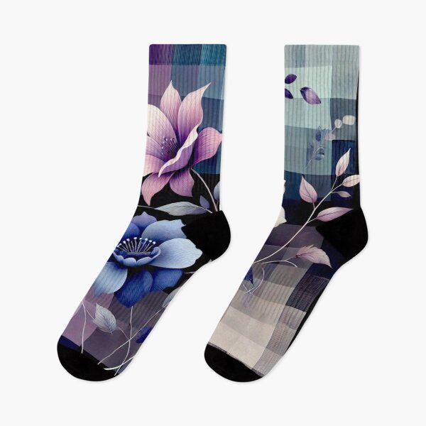 Item preview, Flowers, pixels and lilacs#1 designed and sold by Helios Be. Lavsh.