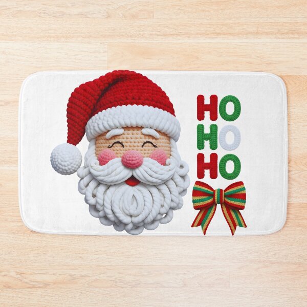 Item preview, Crochet Santa Face with HOHOHO PNG | Cute Knitted Christmas Winter Holiday Design designed and sold by Ellen'Studio.