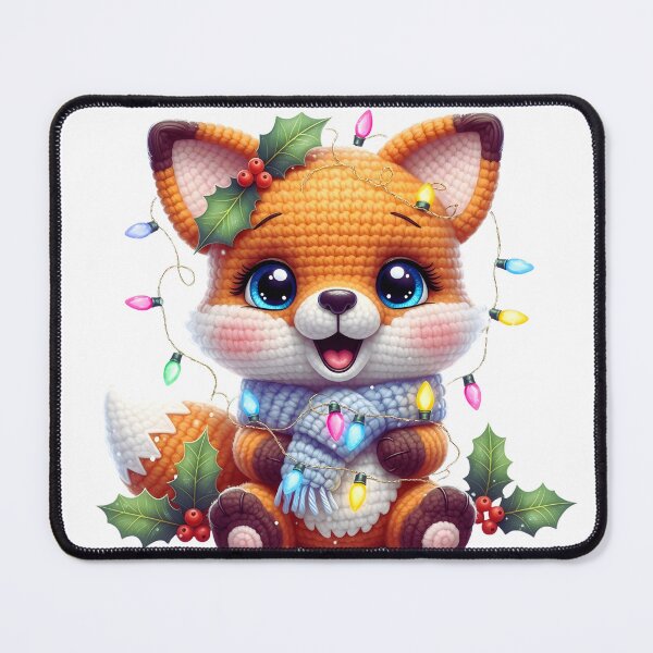 Item preview, Cute Christmas Crochet Fox | Cozy Christmas Knitted Winter Holiday Design designed and sold by Ellen'Studio.