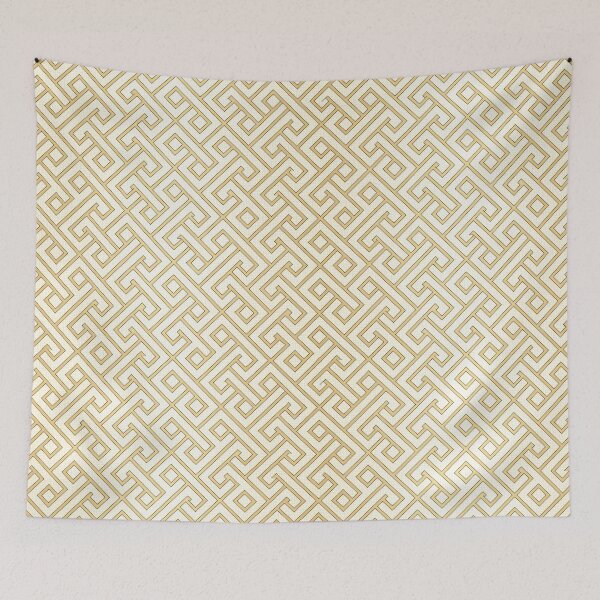 Item preview, Golden Geometric Seamless Fret Pattern Background designed and sold by RGShirtWorks.