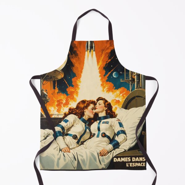 Item preview, Dames dans L'Espace 6; AI Retro Aesthetic designed and sold by NickWhittleArt.