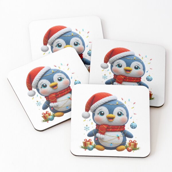 Item preview, Cute Christmas Crochet Penguin | Cozy Christmas Knitted Winter Holiday Design designed and sold by Ellen'Studio.